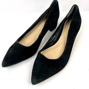 Alfani Women's Step N' Flex Cashh Low Suede Block-Heel Pumps Black Size 9W